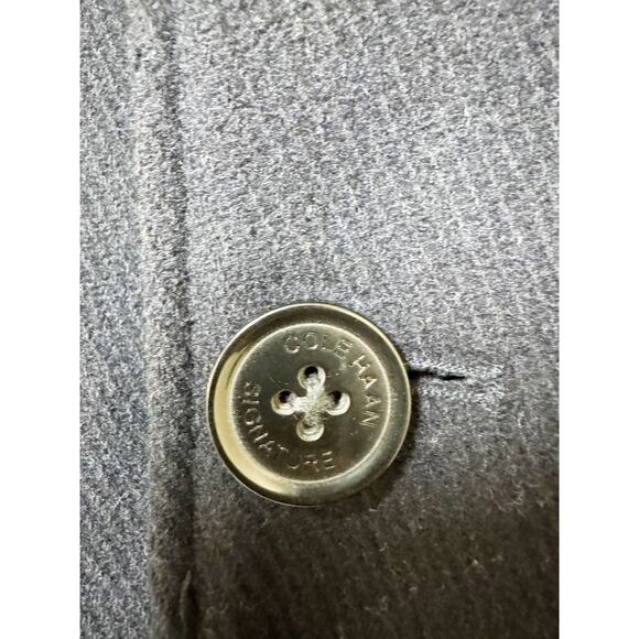 Cole Haan Mens Walking Coat Wool with Removable Bib Quilted Navy Blue Medium - Picture 4 of 11